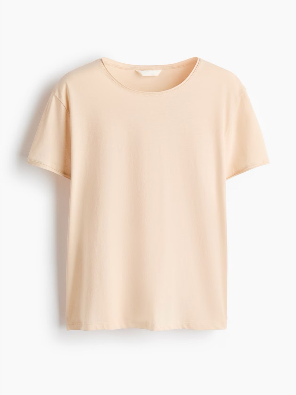 H&M Classic Crewneck Short Sleeve Tee - Light Beige